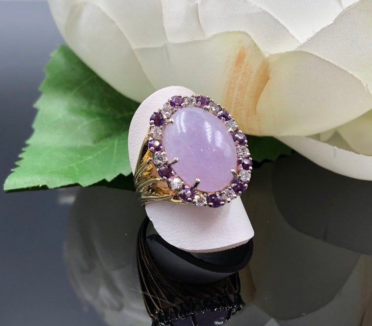 Purple on sale jade ring