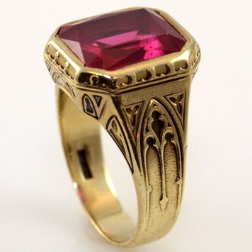 ruby mens antique ring larter sons