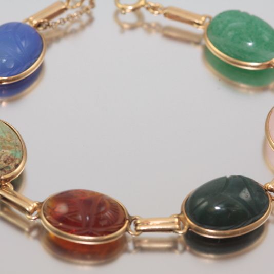 Scarab on sale bracelet stones