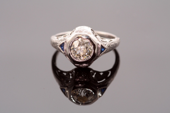 Art Deco Old Mine Diamond Ring