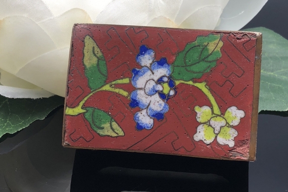 Chinese Export Cloisonne Match Box Cover