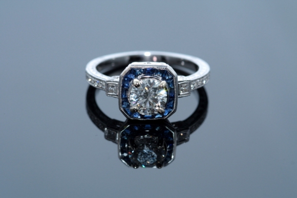 Elegant Art Deco Revival Engagement Ring