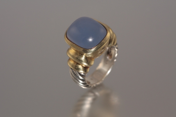 Yurman Blue Chalcedony Ring
