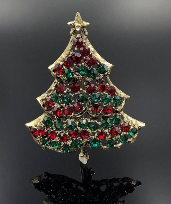 Weiss Christmas Tree Pin